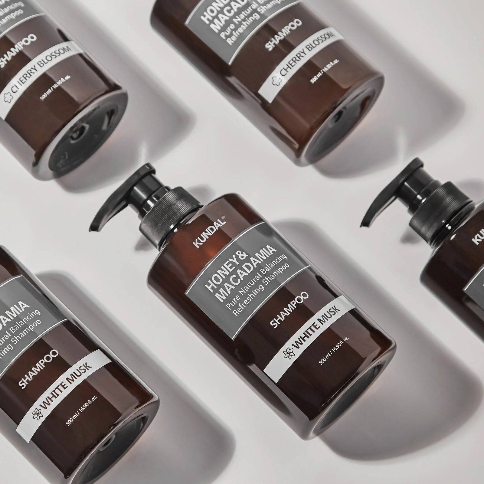 Honey & Macadamia Pure Natural Shampoo 500ml [7 Scent] – KUNDAL