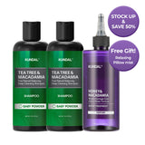 [Exp. Dec 2026] KUNDAL Oily Scalp Deep Cleansing Bundle - Tea Tree Shampoo (2ea) + Water Treatment + FREE Pillow Mist