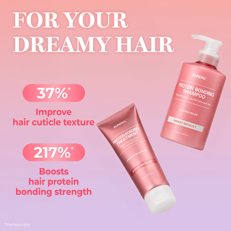 PROTEIN BONDING SET [SHAMPOO + TREATMENT] - VIOLET MUGUET – KUNDAL