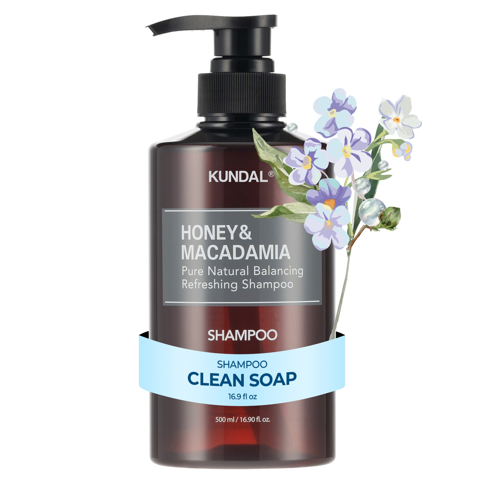 HONEY & MACADAMIA Nature Shampoo 16.9fl. oz. - [12 Scents] – KUNDAL