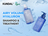 KUNDAL Airy Volume Hyaluron Shampoo and Conditioner Set 10.14 fl. oz Each, Blossom Breeze
