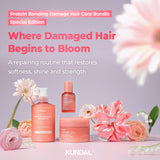 Protein Bonding Hair Care Set - Damage Repair & Glow Ritual, Includes Shampoo (16.9fl oz), Hair Serum (3.38fl oz), and Hair Mask (6.3oz) - Violet Muguet