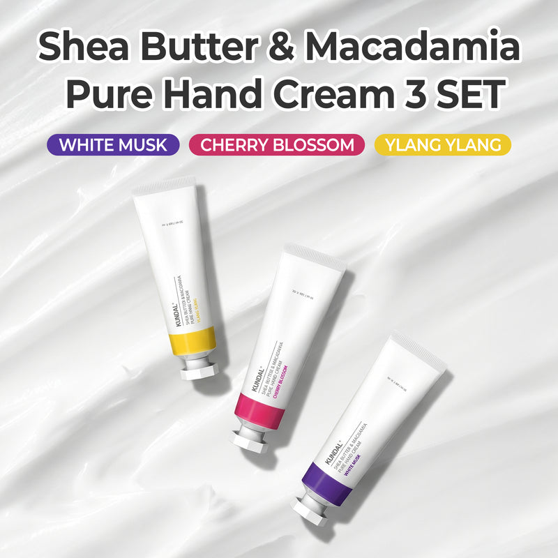 SHEA BUTTER AND MACADAMIA PURE HAND CREAM 3 SET 1.69fl. oz. EACH: WHIT ...