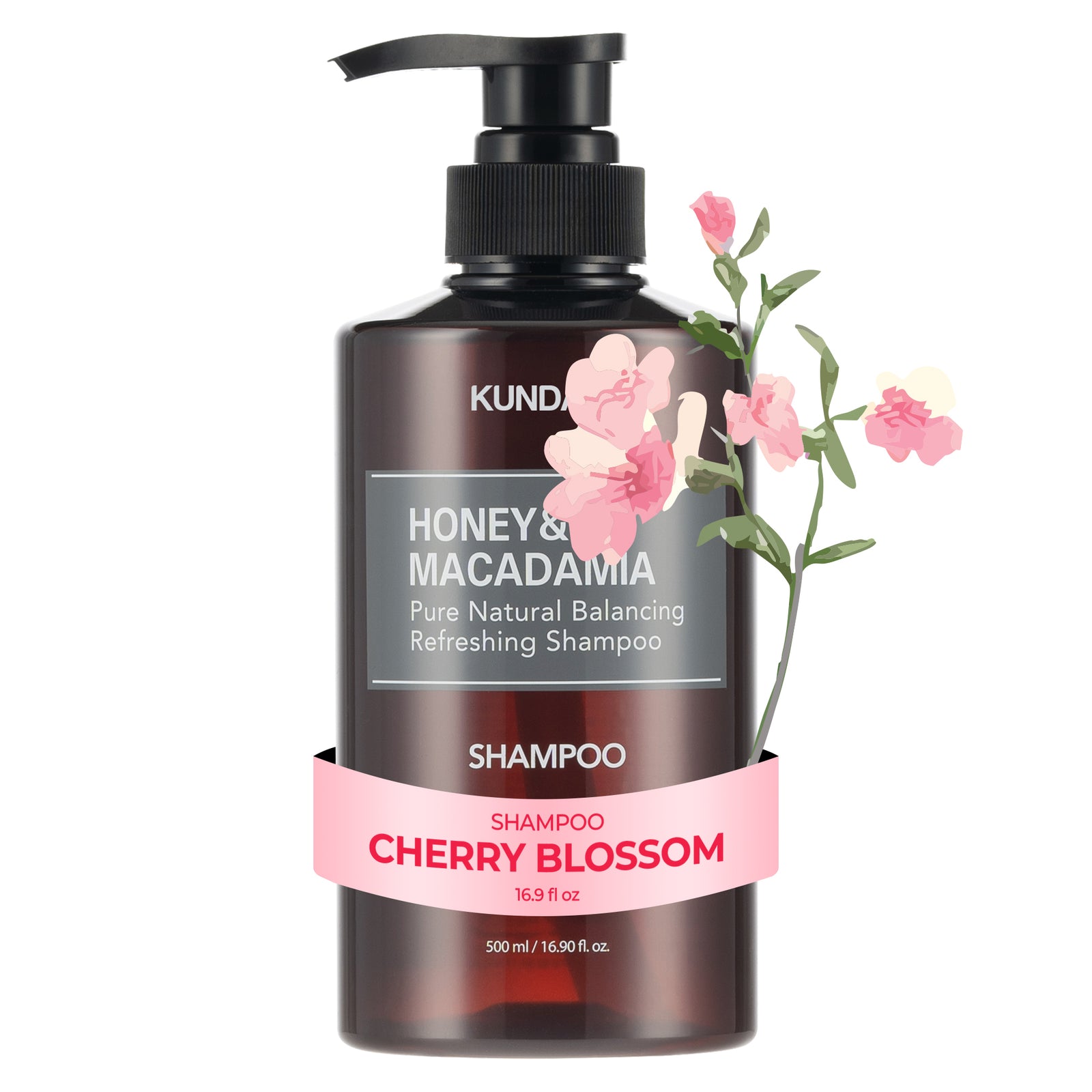 HONEY & MACADAMIA Nature Shampoo 16.9fl. oz. - [12 Scents] – KUNDAL