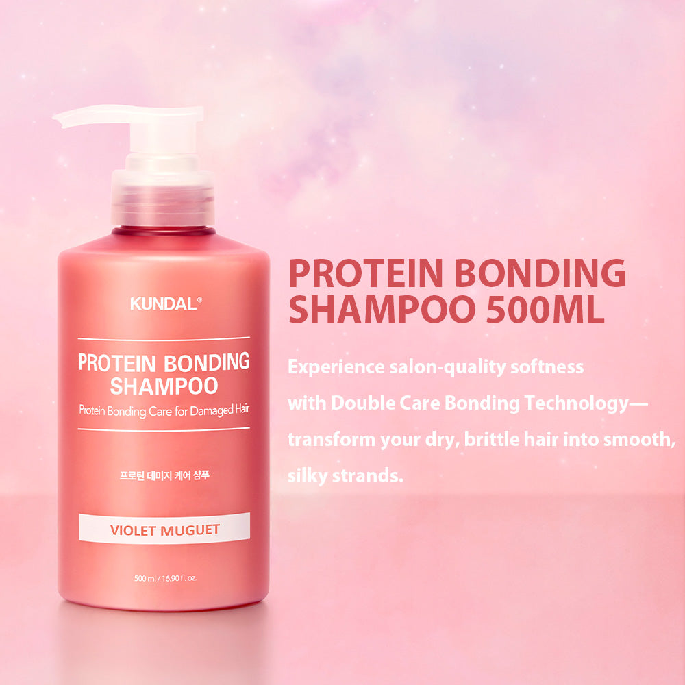 "Hot Influencer Recommended" Protein Bonding SET [Shampoo 500ml + Treatment 250ml] - Violet Mugeot