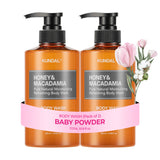 HONEY & MACADAMIA PURE BODY WASH 2 Set Total 33.8 fl. oz.