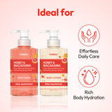 KUNDAL Honey & Macadamia BODY WASH & BODY LOTION 16.9 fl. oz. [Pink Grapefruit Edition]