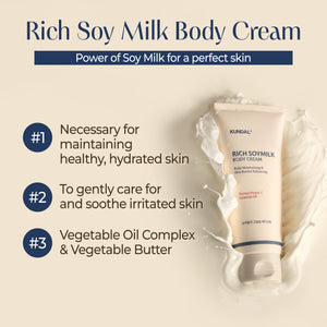 Rich Soy Milk Body Wash 500ML + Body Cream 200ML SET - Mellow Vanilla