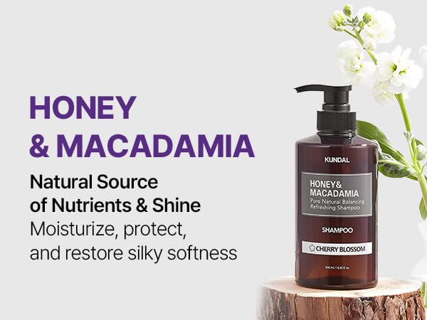 Honey & Macadamia Shampoo 2 SET Total 33.8fl. oz. [2 scents] – KUNDAL