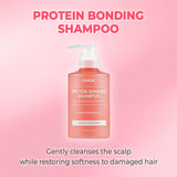 Protein Bonding Hair Care Set - Damage Repair & Glow Ritual, Includes Shampoo (16.9fl oz), Hair Serum (3.38fl oz), and Hair Mask (6.3oz) - Violet Muguet
