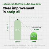 MATCHA & KALE CLARIFYING SEA SALT SCALP SCRUB 7.05 oz - HERB MINT