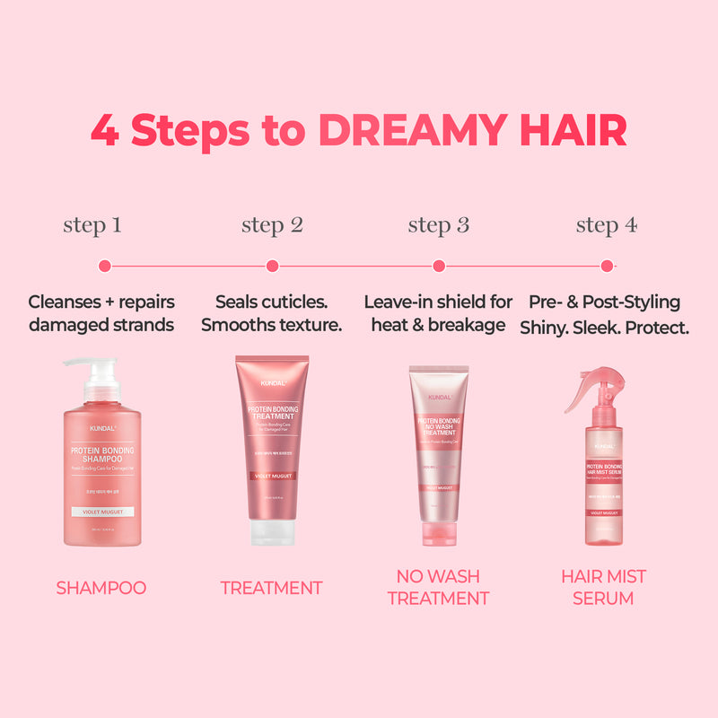 Protein Bonding SET [Shampoo 16.9fl.oz 500ml + Treatment 8.45fl.oz 250ml] - Violet Muguet