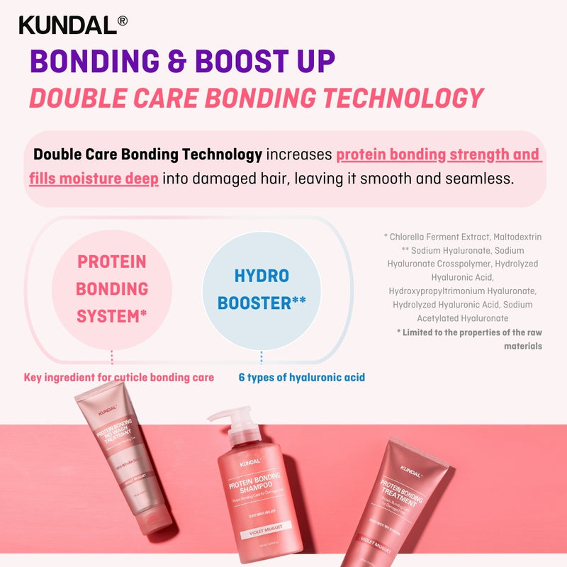 Protein Bonding SET [Shampoo 16.9fl.oz 500ml + Treatment 8.45fl.oz 250ml] - Violet Muguet