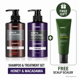 Honey & Macadamia Shampoo & Treatment Set 16.9 fl.oz. each - [7 scent]