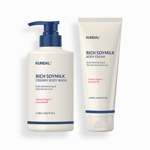 Rich Soy Milk Body Wash 500ML + Body Cream 200ML SET - Mellow Vanilla